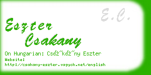 eszter csakany business card